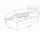 Ver imagem 5 de Cama Solteiro com Baú Larissa Estrutura MDF/MDP Branca