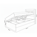 Ver imagem 5 de Cama Solteiro com Baú Larissa Estrutura MDF/MDP Branca