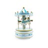 Caixa de Musica Carrossel Musical Cavalinhos de Plástico Decoração Para Quarto de Criança Bebê:Azul  - 5