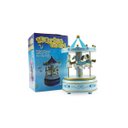 Ver imagem 3 de Caixa de Musica Carrossel Musical Cavalinhos de Plástico Decoração Para Quarto de Criança Bebê:Azul 