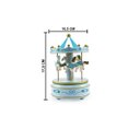 Ver imagem 2 de Caixa de Musica Carrossel Musical Cavalinhos de Plástico Decoração Para Quarto de Criança Bebê:Azul 