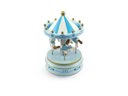 Ver imagem 1 de Caixa de Musica Carrossel Musical Cavalinhos de Plástico Decoração Para Quarto de Criança Bebê:Azul