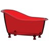 Kit 10 Mini Banheiras para Decorar Organizar Banheiro Luxo Cor:vermelho - 1