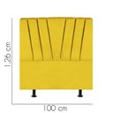 Ver imagem 2 de Cabeceira Estofada Bélgica 100cm Solteiro para Cama Box Quarto Suede Amarelo - Gat Magazine