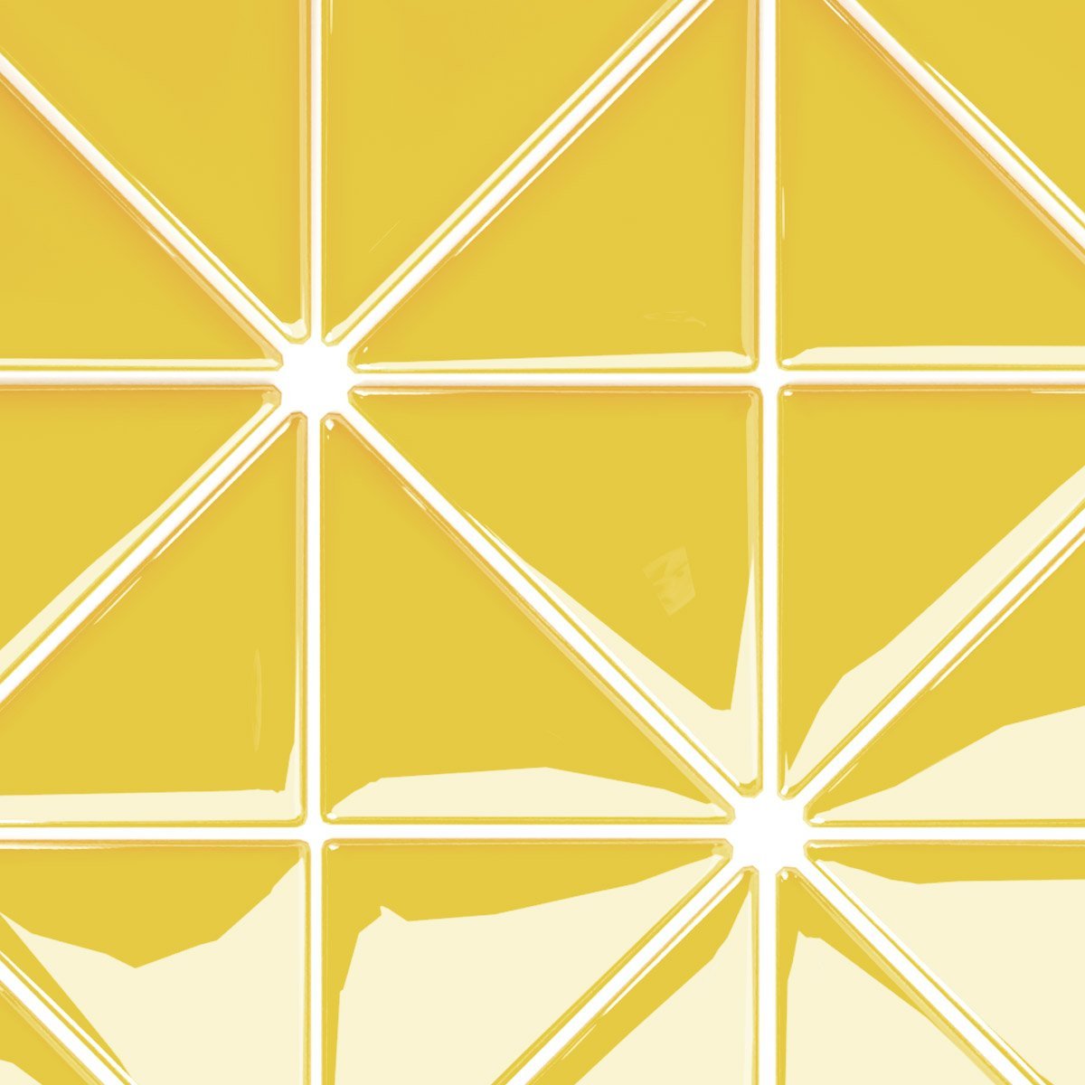 Pastilha Triângulos Amarelo Milano com Rejunte Branco - 2