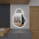 Ver imagem 1 de Espelho Orgânico Decorativo Lapidado com Led 90x60 Cm E03 para Sala, Quarto, Banheiro, 6000k 220v