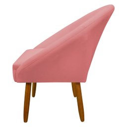 Poltrona Decorativa para Sala Recepção Manicure Consultório Stella Suede - 5