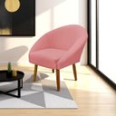 Ver imagem 1 de Poltrona Decorativa para Sala Recepção Manicure Consultório Stella Suede