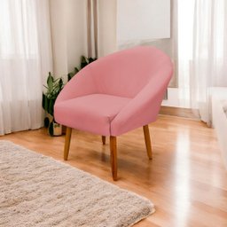 Poltrona Decorativa para Sala Recepção Manicure Consultório Stella Suede - 2