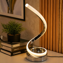 Ver imagem 3 de Abajur LED Espiral Decorativo Moderno de Mesa Branco Quente