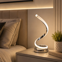 Ver imagem 2 de Abajur LED Espiral Decorativo Moderno de Mesa Branco Quente