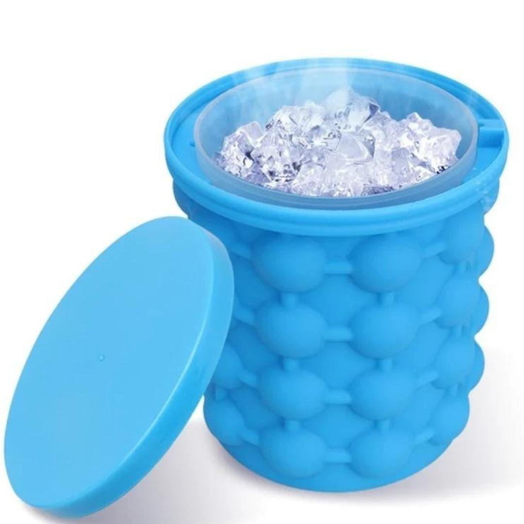 Mini Balde Forma de Gelo Silicone Ice Cube Maker Genie