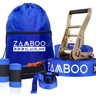 Slackline Zamboo Extremeline 30m Azul com Catraca Reforçada Backup Protetores e Bolsa Coordenação Eq - 1