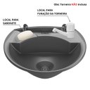 Ver imagem 4 de Pia Lavatório 4l Cinza + Sifão Sanfonado Universal + Veda Rosca