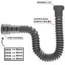 Ver imagem 7 de Pia Lavatório 4l Cinza + Sifão Sanfonado Universal + Veda Rosca