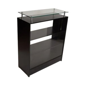 Balcão Expositor Vitrine com Prolongador Expositor Mdf Preto - Suprema Móveis