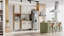 Ver imagem 2 de Kit Cozinha Armário e Balcão Juma 7 Portas e 2 Gavetas Off White - Aramóveis