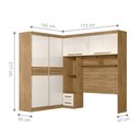 Ver imagem 6 de Guarda Roupa Casal Falira 4 Portas Correr 5 Gavetas MDP Freijó Off White Moval Móveis