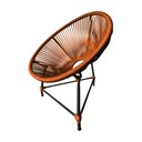 Ver imagem 1 de Cadeira Acapulco Jardim em Corda Naútica Base Alumínio Preto - Terracota