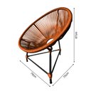 Ver imagem 5 de Cadeira Acapulco Jardim em Corda Naútica Base Alumínio Preto - Terracota