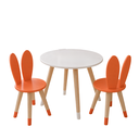 Ver imagem 2 de Conj Mesa 2 Cadeiras Coelho Infantil MDF15MM Pés Pinus:Laranja