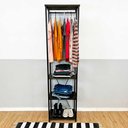 Ver imagem 1 de Arara de Roupas High Style Industrial Slim Tabaco e Preto