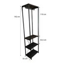 Ver imagem 5 de Arara de Roupas High Style Industrial Slim Tabaco e Preto