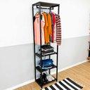 Ver imagem 2 de Arara de Roupas High Style Industrial Slim Tabaco e Preto