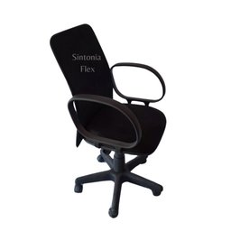Cadeira Diretor Giratória Tecido Suede Preto - 2