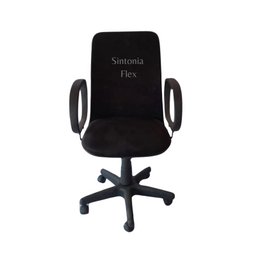 Cadeira Diretor Giratória Tecido Suede Preto - 1