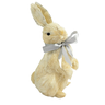 Coelho De Palha Laço Cinza 34x15x19cm Decoração De Páscoa G - 1