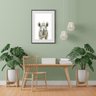 Quadro Rinoceronte Baby - 60x48cm:madeira Preta - 1