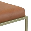 Ver imagem 5 de Banco Sapateira Eros Assento Terracota Nogueira e Base Dourada 120cm - 67680