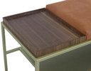 Ver imagem 4 de Banco Sapateira Eros Assento Terracota Nogueira e Base Dourada 120cm - 67680