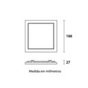 Ver imagem 2 de Painel de Led Recuado Blumenau Quadrado de Embutir 15W Bivolt 6500K Luz Branca