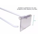 Ver imagem 4 de Kit 14 Ganchos Cabides com Expositor de Preço 25cm para Painel Canaletado Parede Cromado