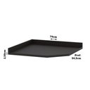 Ver imagem 2 de Tampo para Balcão Canto Diagonal 74cm Classic Luciane Móveis Preto Txt