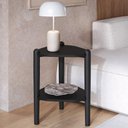 Ver imagem 2 de Mesa Lateral para Sala de Estar Pés Madeira Trium A03 Nero Preto - Lyam Decor