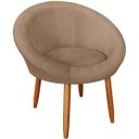 Ver imagem 1 de Poltrona Decor para Sala de Estar Espaço Gourmet Tecido Veludo Estrutura Resistente Suporta 120kg