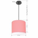 Ver imagem 2 de Lustre Luminária Pendente Vivare Free Lux Pe-4105pr Cúpula em Tecido 20x22cm