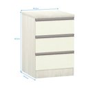 Ver imagem 2 de Mesa de Cabeceira 3 Gavetas 40cm Estrutura Legno Crema Prime Plus Luciane Móveis