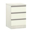 Ver imagem 1 de Mesa de Cabeceira 3 Gavetas 40cm Estrutura Legno Crema Prime Plus Luciane Móveis