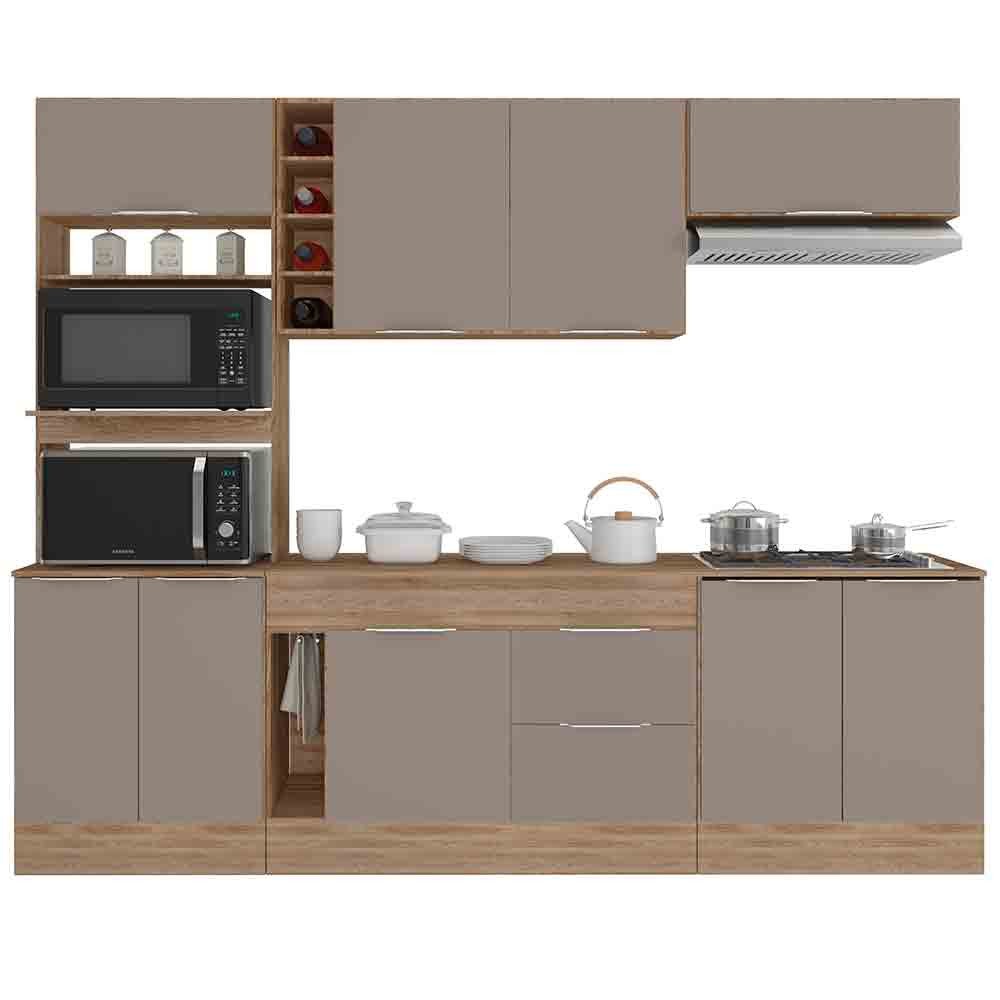 Cozinha Compacta 5 Peças com Balcão com Tampo Ferrara Poliman Móveis - 2