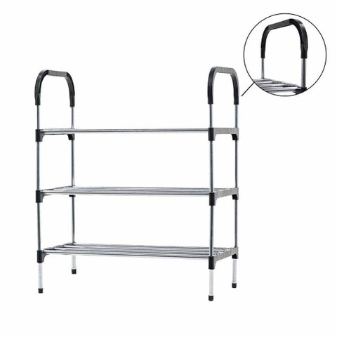 Sapateira Rack Organizador 3 Andares Sapatos Ténis Calçados Prateleiras Movel Casa Desmontável