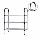 Ver imagem 1 de Sapateira Rack Organizador 3 Andares Sapatos Ténis Calçados Prateleiras Movel Casa Desmontável