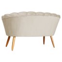 Ver imagem 4 de Sofá Pétala 2 Lugares Veludo Bege Visalar Móveis