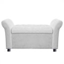 Ver imagem 2 de Recamier Bau Egeo 120x Suede Branco - Bandiera Decor