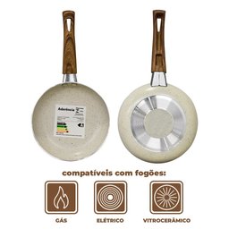 Frigideira para Ovo Antiaderente Cerâmica Sahara Vanilla 14cm - Casambiente - 3