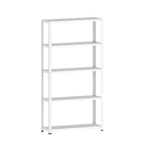 ESTANTE DE AÇO 175X92X30 5 PRAT. C/ REFORÇO PANDIN - BRANCO EP-5AR-VU-175
