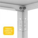 Ver imagem 4 de ESTANTE DE AÇO 175X92X30 5 PRAT. C/ REFORÇO PANDIN - BRANCO EP-5AR-VU-175